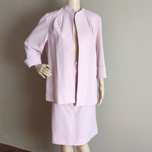Countess Vtg. 70's pink Poly Rayon skirt set, XXL